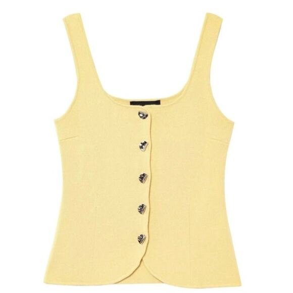 ZARA Yellow Knit Women's Top NWT Medium - Picture 6 of 10